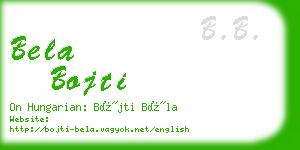 bela bojti business card